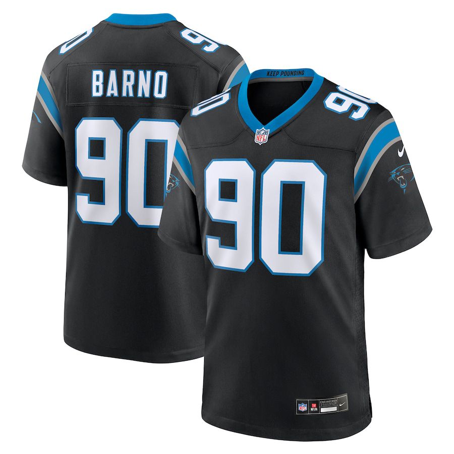 Men Carolina Panthers #90 Amare Barno Nike Black Team Game NFL Jersey->carolina panthers->NFL Jersey